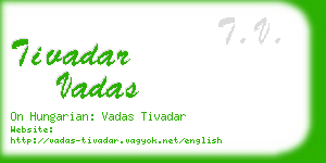 tivadar vadas business card